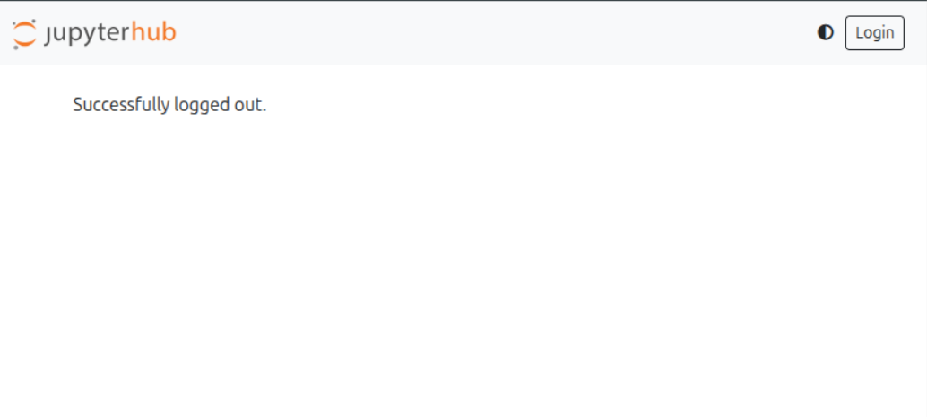 JupyterHub logout confirmation page