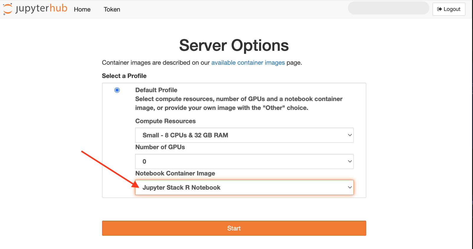Screenshot showing Server Creation page